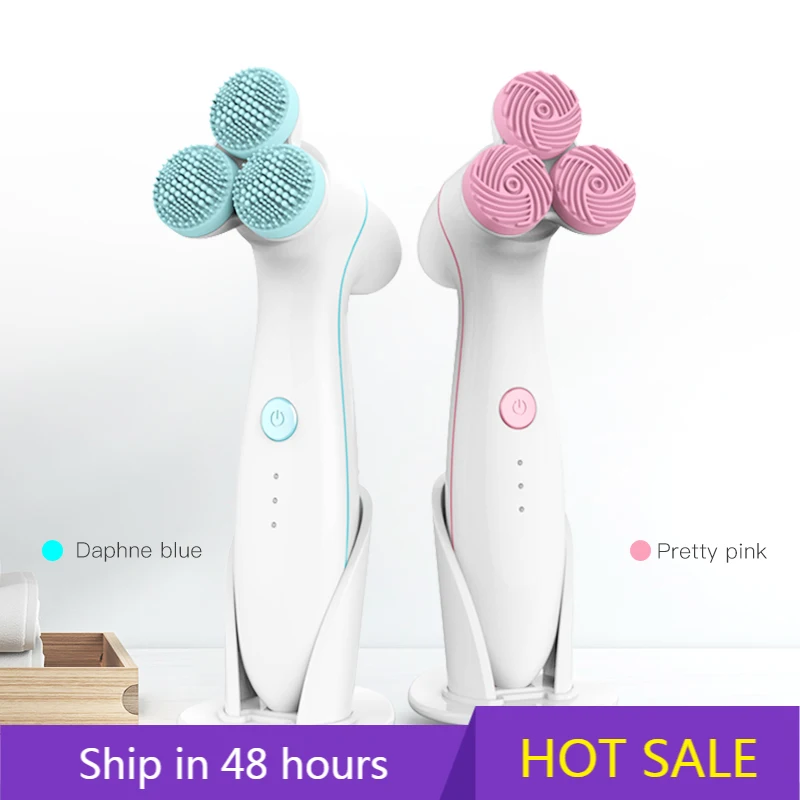 

YTYIN New Waterproof 3D Replacement Electric Sonic Facial Cleanser Brush Facial Massager Silicone Facial Cleansing Brush