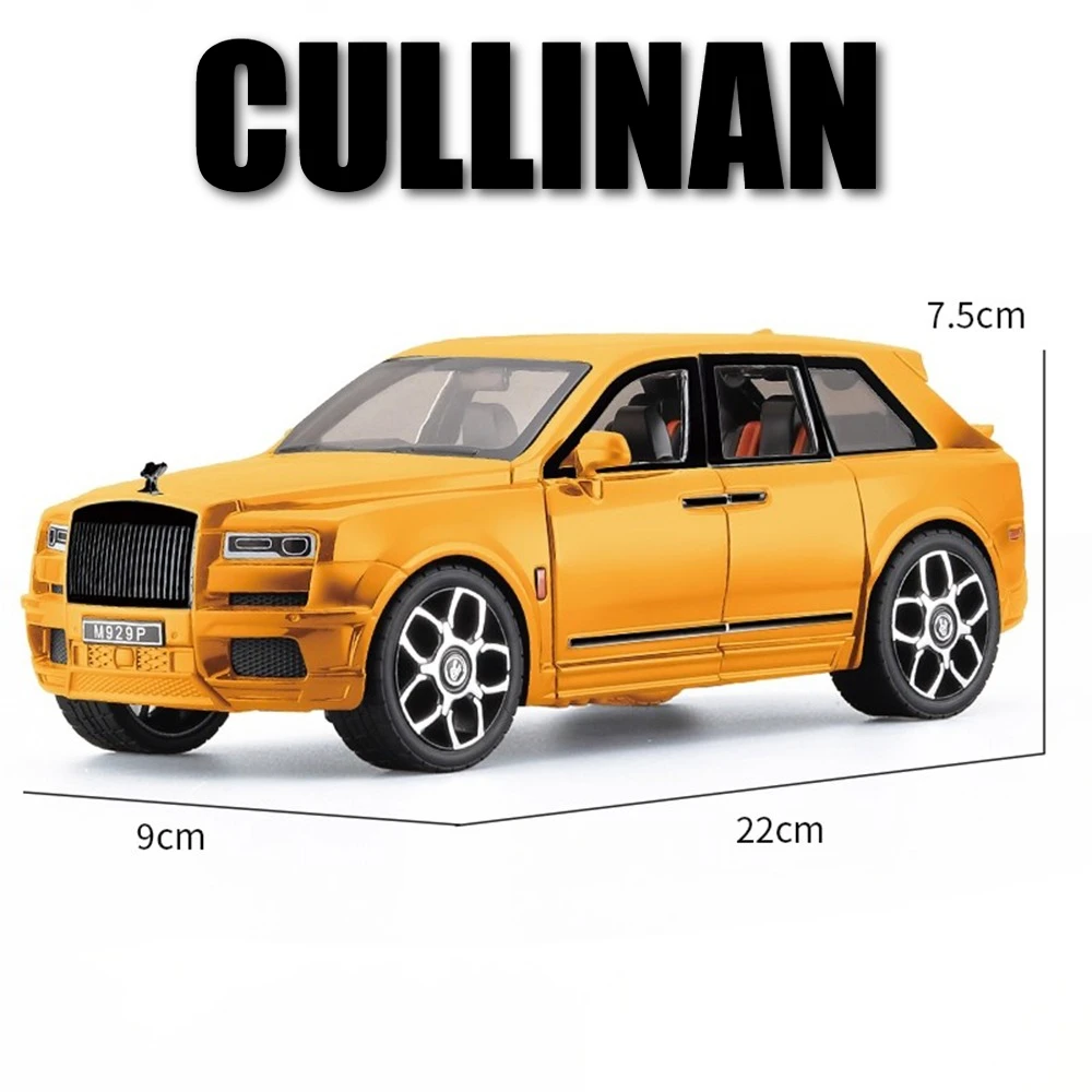 Large Size 1:20 Rolls Royce Cullinan Alloy Luxy SUV Car Model Metal Diecast Toy Car Model Simulation Sound Light Kid Gifts