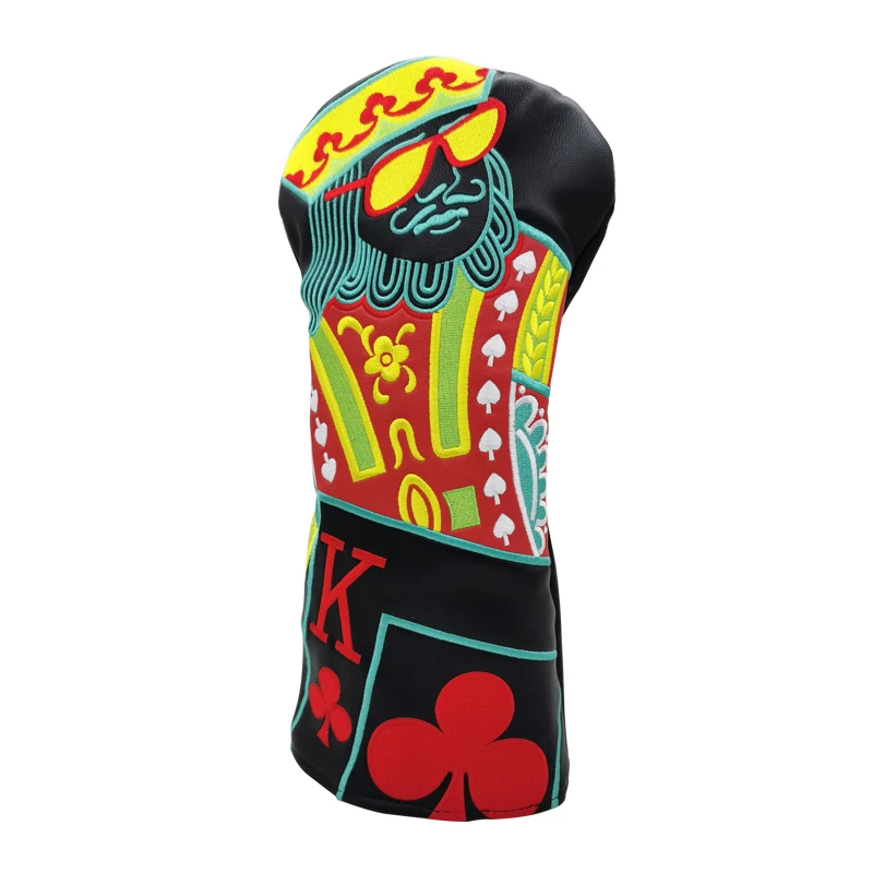 Exquisite embroidery Golf Woods Headcovers Covers For Driver Fairway Putter Clubs Set Heads PU Unisex Simple golf head cover