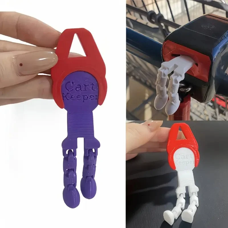 Creative Shopping Cart Keychain, Unlocking Tool & Cart Token. Durable Plastic, Cute & Portable Design. Great Gift Idea.