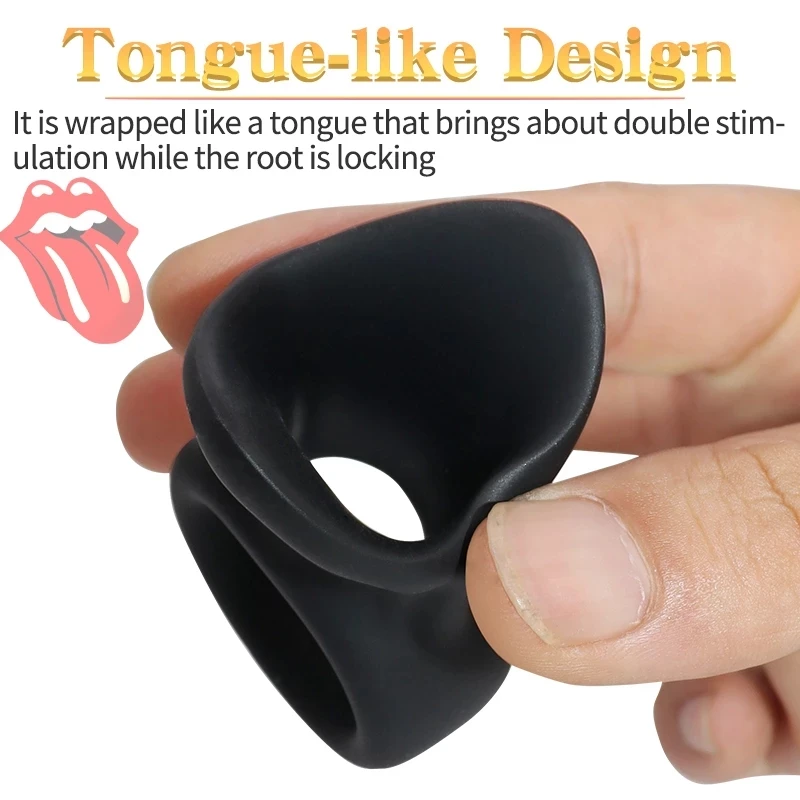 Hot Selling Silicone Cockring For Men Penis​ Sleeve Scrotum Stretcher Bondage Cage Adult Supplies Sexy Toys Small Penis Extender