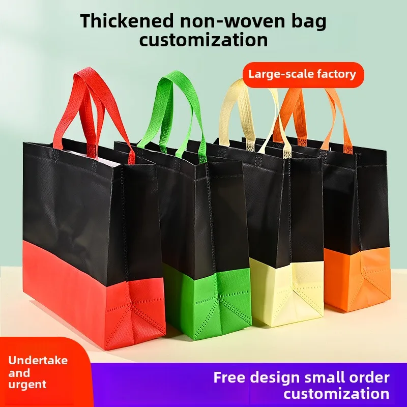 Custom Laminated Non-Woven Tote Bags w/ Logo Printing for Banking & Education Promo - Waterproof Eco-Friendly Shopping Bags