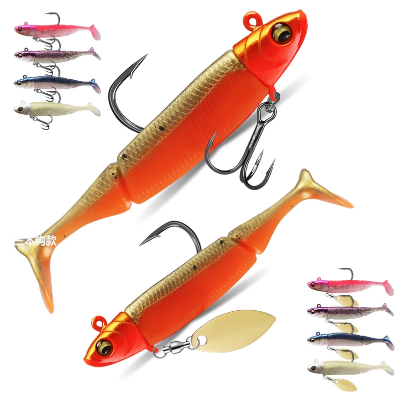 TAIYU Metal Jig Head Fishing Lure 20g With Sequin Micro Jig Soft Bait T-Tail Slow Jigging Wobbler ​Perch Lures Fishing Tackle