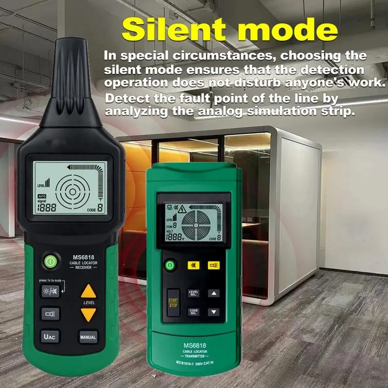 Handheld MS6818 Cable Detector Wire Finder Cable Fault Diagnostic Instrument for Electric Wire Testing