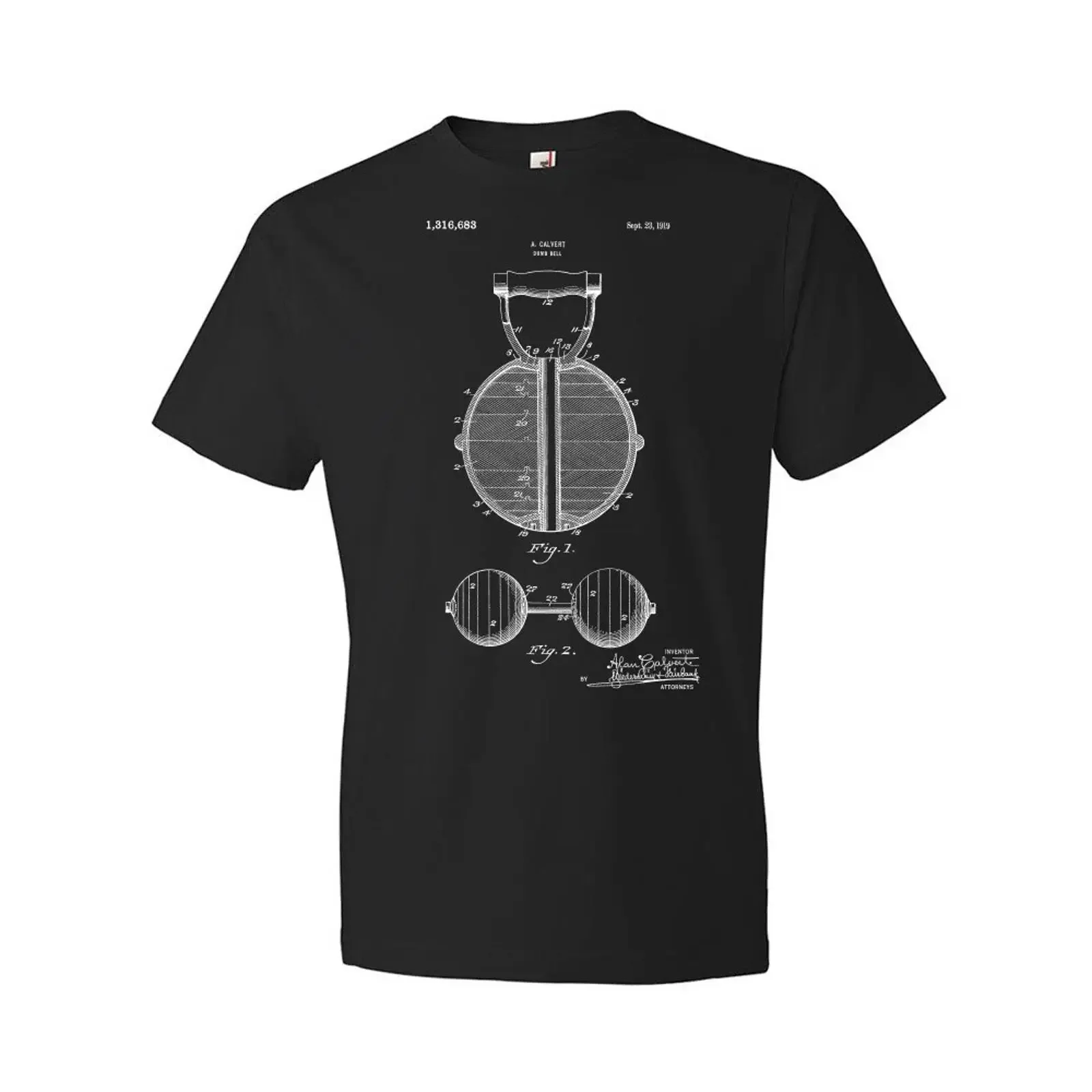 Kettle Bell PatenT T Shirt Gym for Trainer s Men Workout vintage Washed Unisex homme Stylish Soft designer clothes Breathable