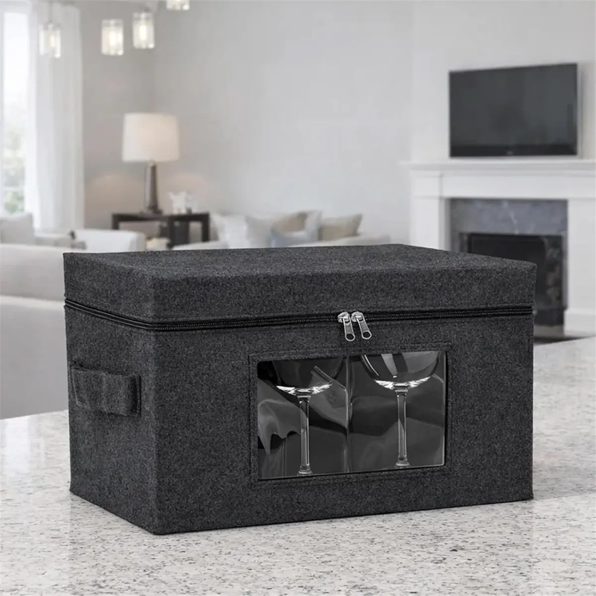 

Коробка для хранения винных бокалов с крышкой, жесткий контейнер для хранения бокалов с 12 разделителями, упаковочная коробка для стеклянной посуды