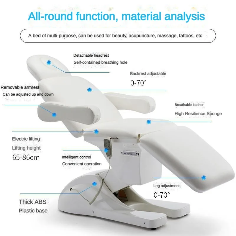 Electric beauty bed, special injection bed for beauty salons, tattoo bed, treatment chair, beauty chair, micro-plastic therapy