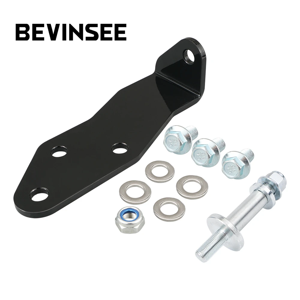 BEVINSEE Transmission Torque Mount Bracket & Bolt Kit for Honda Acura B-Series B16 B18 EG EK DC2, for Honda Civic