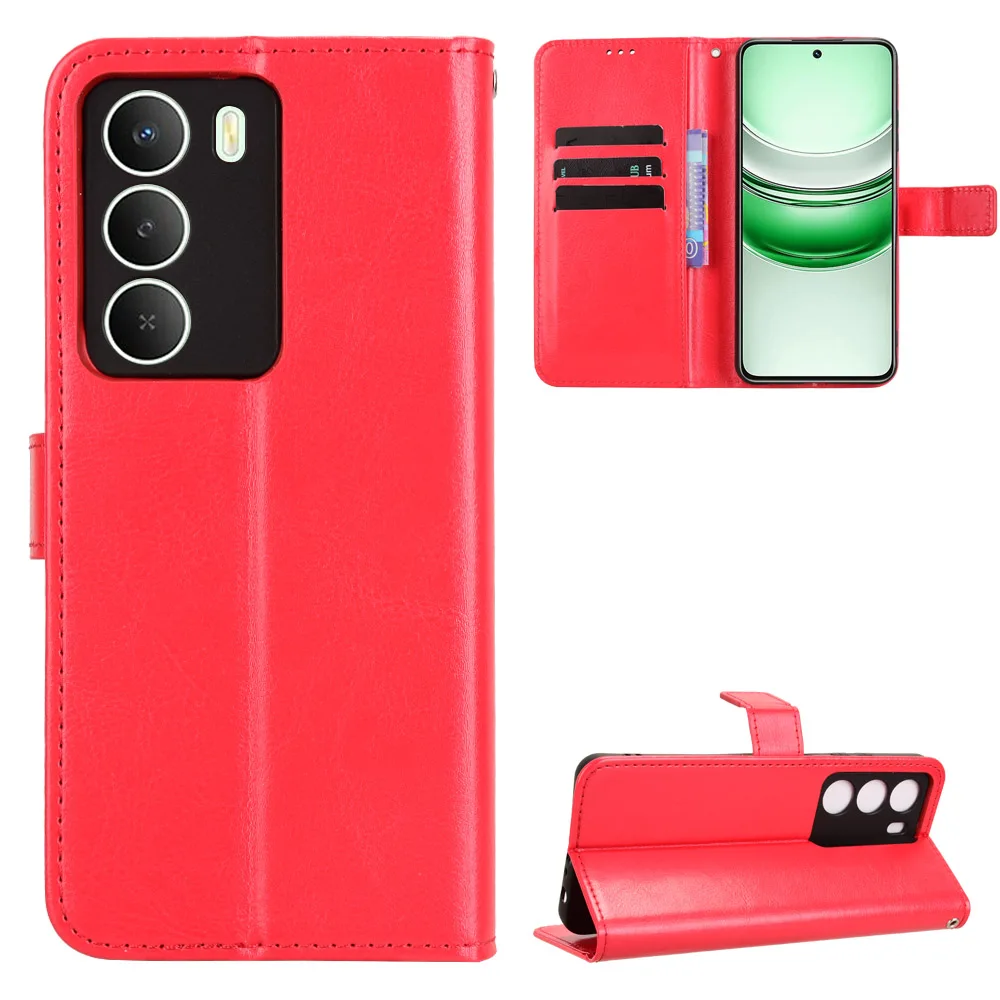 

Leather Case For OPPO Realme 14x V70 Realme V70S Anti-fall Strong Magnet Case Flip Magnetic Wallet Flip Cover