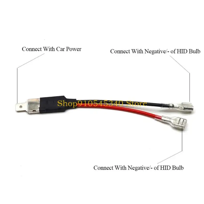 U2JA 2pcs Universal H1 To Bulb Connector With Copper Wire For Enhanced Lighting Performances Conversion Lines Replacement