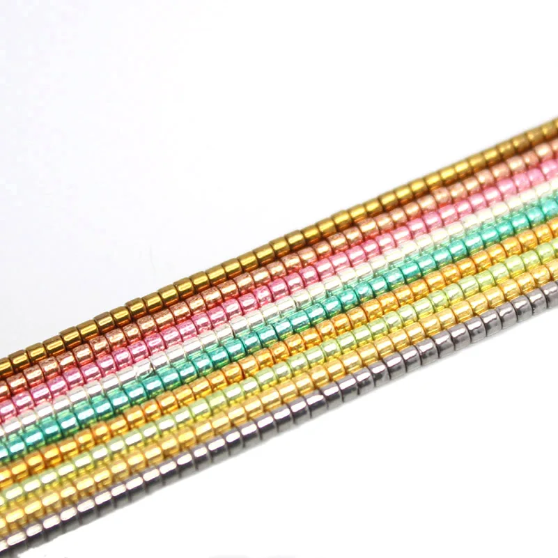 Japanese MKU Glass  Beads  Metallic Colours 2MM Glass Loose Bead  For DIY Jewelry Handmade  Craft   Making