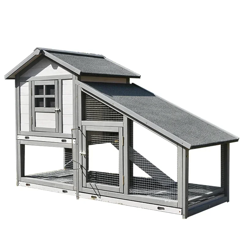 

Уличный домик-клетка TTOutdoor из массива дерева для кроликов, кошек, с поддоном и сеткой на дне, защита от разбрызгивания мочи, для голубей