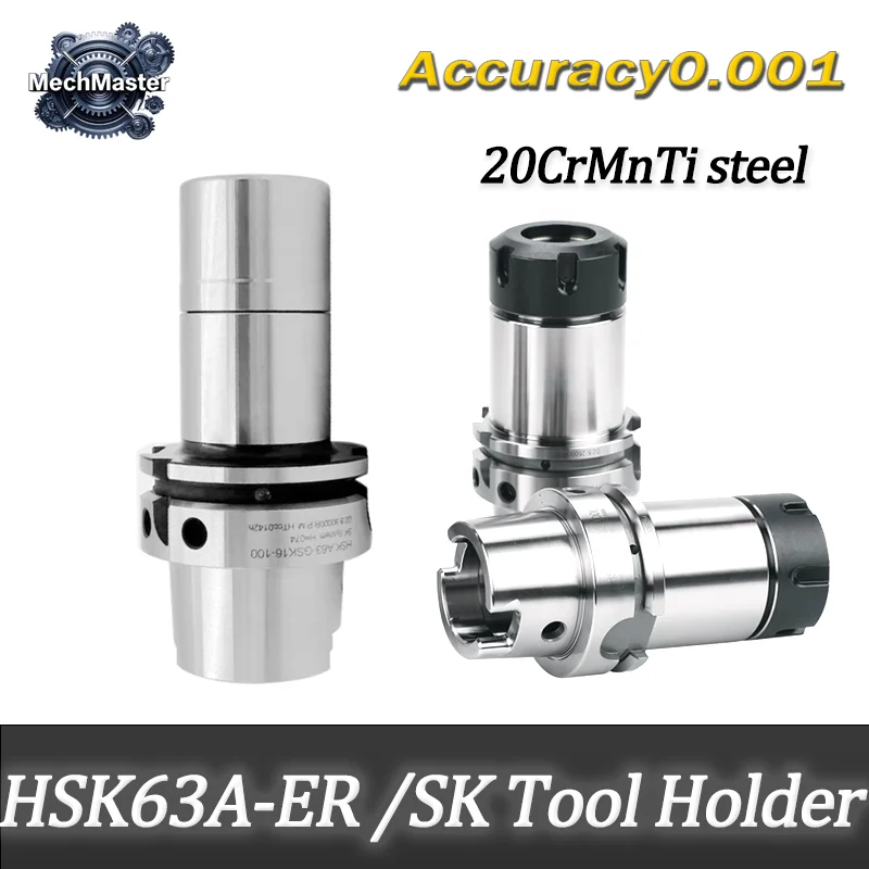 HSK63 ER HSK63A Tool Holder HSK32A HSK40A HSK50A HSK63A ER11 ER16 ER20 ER25 ER32 ER40 HSK Tool Holder Bracket Tool Collet