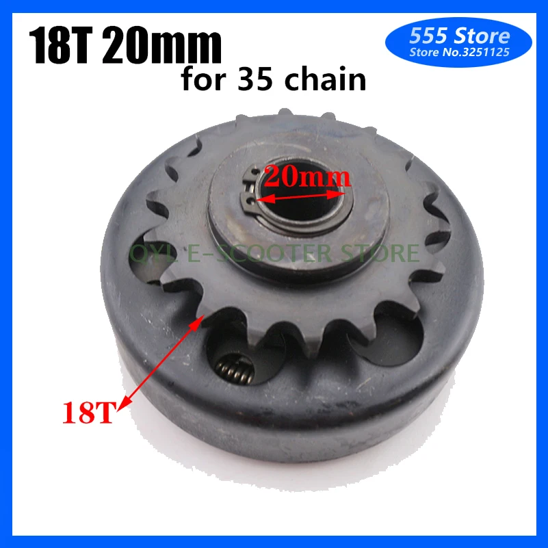 10T 11T 12T 13T 18T For 16mm 19mm 20mm for 35 / 420/ 428 Chain Centrifugal Automatic Clutch fit GO Kart Minibike