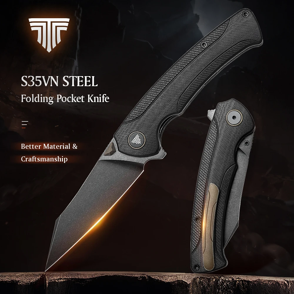 

Карманный складной нож TRIVISA EDC для мужчин, кемпинга, охоты, пешего туризма, резки, высокое качество, профессиональный инструмент для выживания и защиты