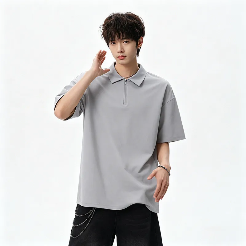 

2026 model summer high-quality men's short-sleeved T-shirt polo shirt