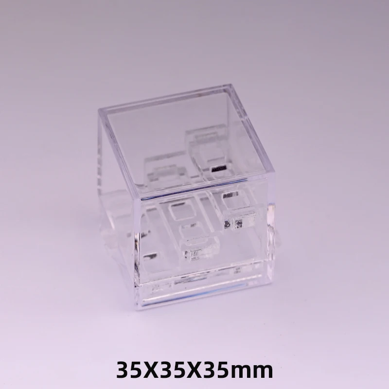 Small acrylic three layer raw stone storage box loose stone crystal stone storage box mineral display box acrylic display rack