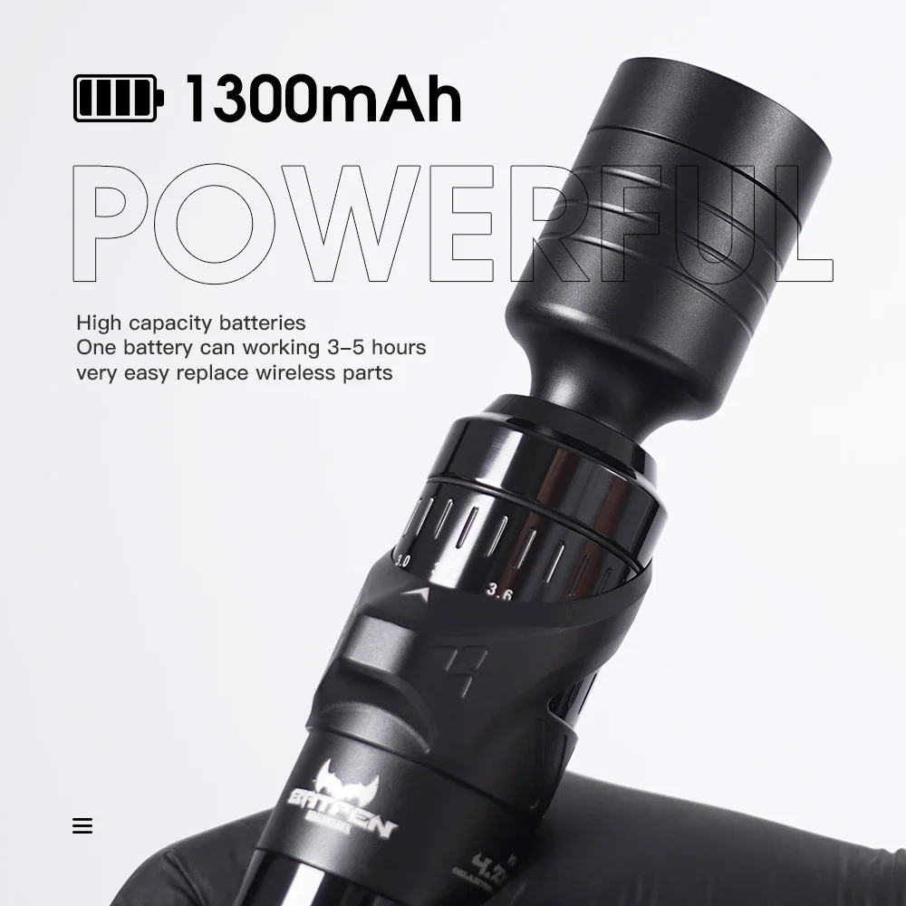 بطارية وشم لاسلكية من Dragonhawk، شحن سريع، اتصال RCA، شاشة LCD قابلة لإعادة الشحن، بطارية إمداد طاقة الوشم #6