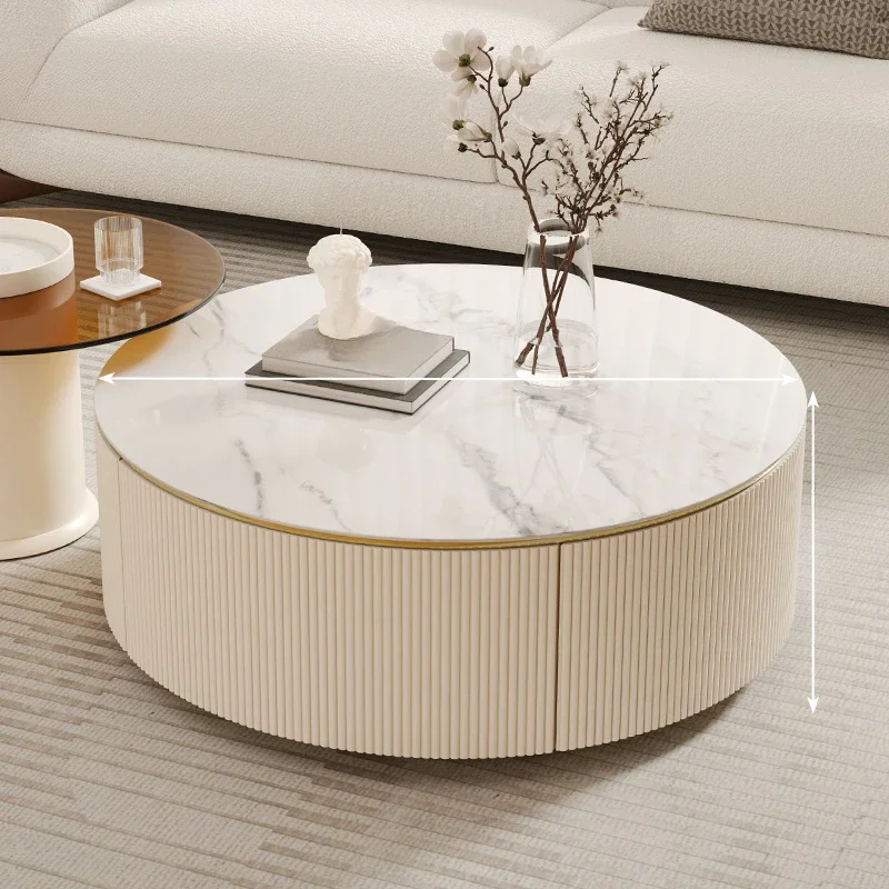 

Cream wind rock slab coffee table can be lifted and lowered for small apartment home living room tea tale modern light luxur