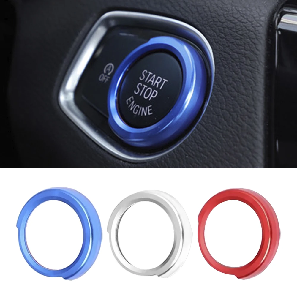 1Pc Red/Blue/Silver Car Engine Start Button Stickers For BMW 1 2 3 4 Series X1 F48 F20 F21 F30 F32 F33 F34 F36 F45 F46 Models
