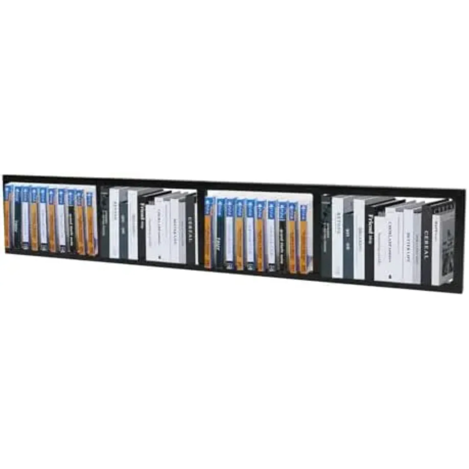 5Pcs CD Racks, Wall Mount 34 inch Video Game Organizer | 4 Compartments, Space-Saving, Fits Any Room, High Weight