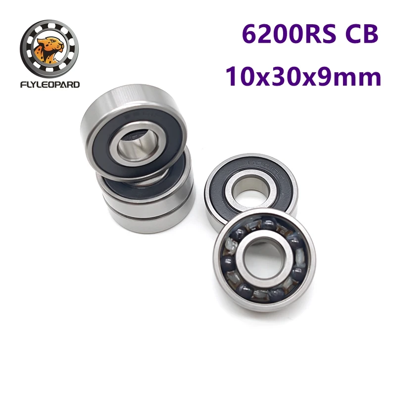 (1/2/4/6/8PCS) 6200RS Hybrid Ceramic Ball Bearing 10x30x9mm ABEC-9 6200 2RS Ceramic Si3N4 for BB30 Bottom Bracket of the Frame