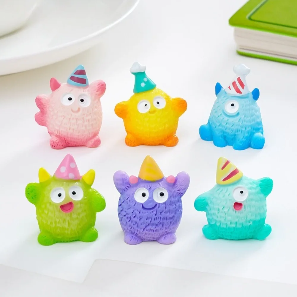 15 Pieces Resin Little Monster Miniature Figurines Cute Desk Decoration Ornament Mini Big Eye Monster for Dollhouse DIY Craft