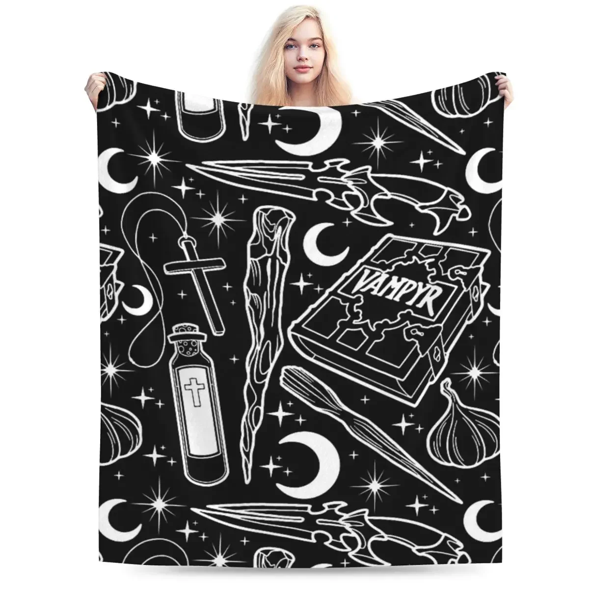 Buffy The Vampire Slayer Weapons Blankets Soft Warm Flannel Throw Blanket Bedspread for Bed Living room Picnic Travel Home Couch