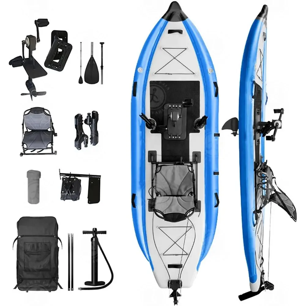

Multi-Purpose Inflatable Fishing Boat Inflatable Surfboard & Kayak for Fishing, Paddling & Touring