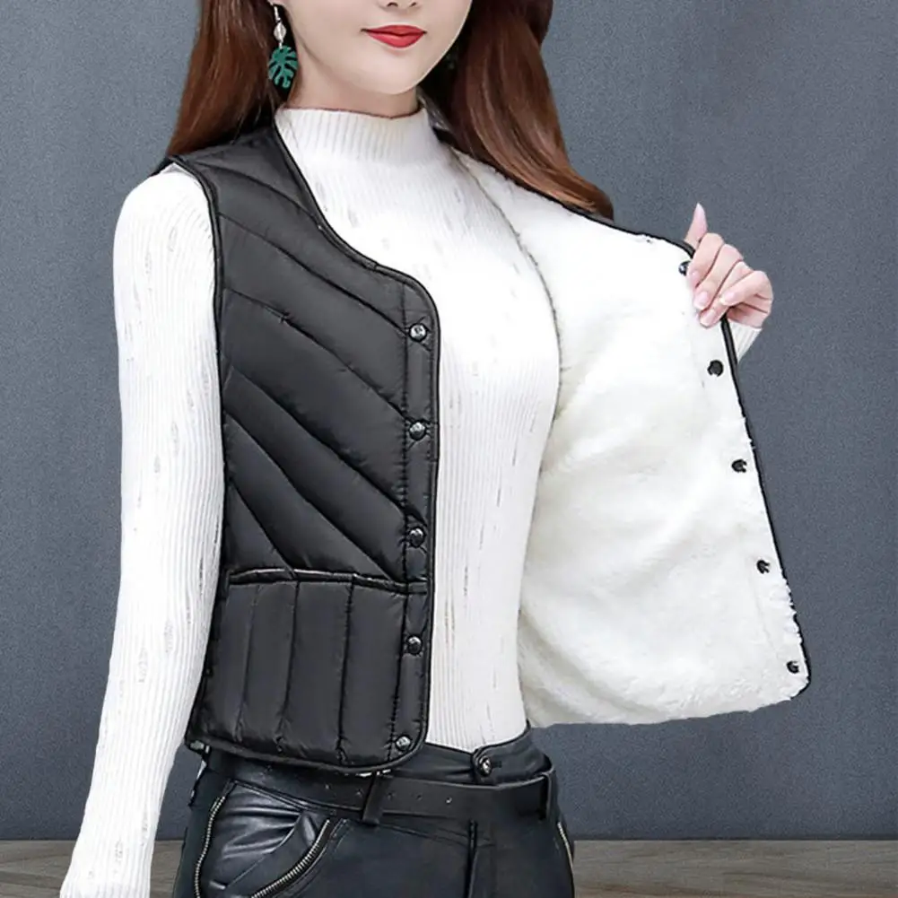 Women Vest Jacket Vest Jacket Winter Vest Coat Padded Slim Fit Single-breasted Cardigan for Women Warm Windproof Lady Waistcoat