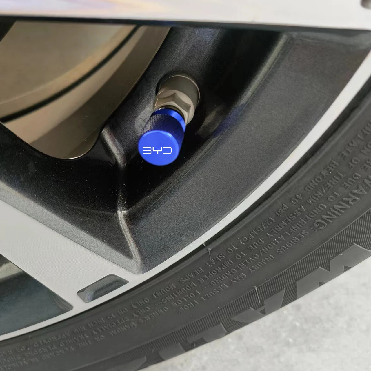 4Pcs Car Wheel Tire Valve Caps Tyre Stem Cover Airdust Waterproof for BYD Shark 6 Qin Plusdmi Atto 3 Han EV Dolphin Yuan Plus