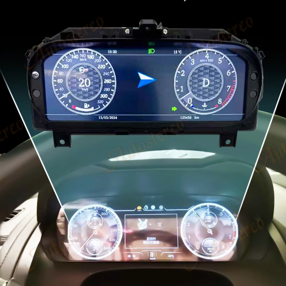 Full LCD Digital Speedometer 12.3 Inch High Performance Racing Car Dashboard Instrument Cluster For Jaguar F-TYPE 2013-2023