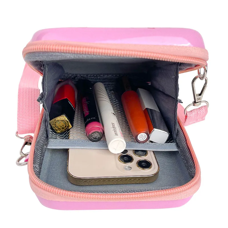 ミニソディズニー-子供用の小さな四角いバッグ,1つのショルダーバッグ,携帯電話バッグ,かわいい