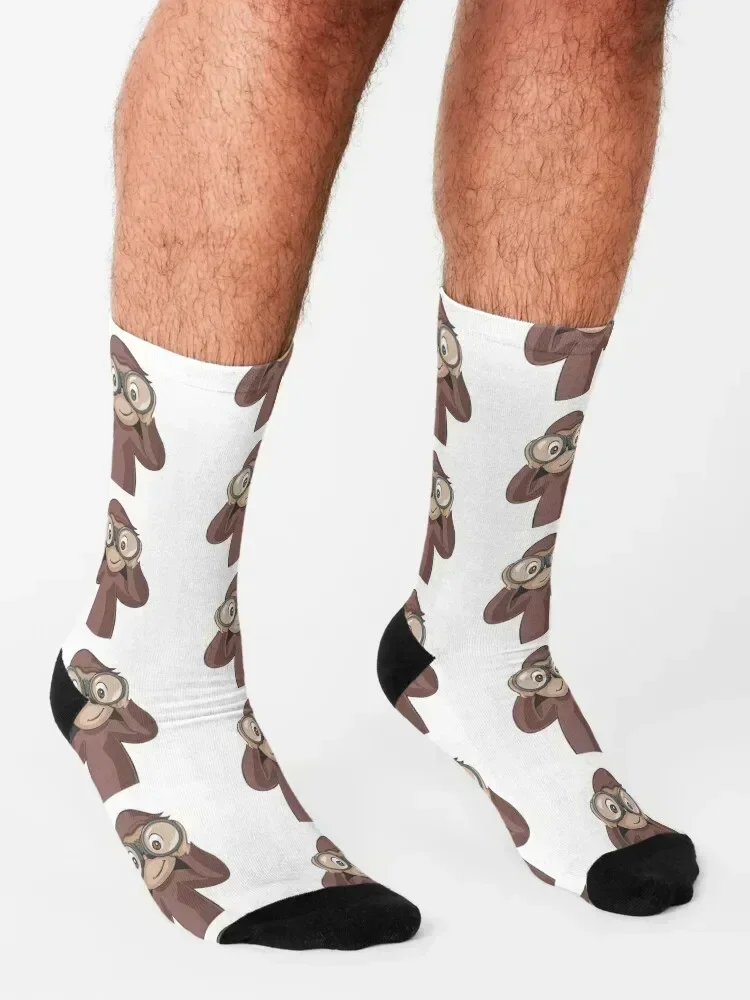 호기심 많은 조지 양말 선물 여름용 발열 양말 여성용 남성용