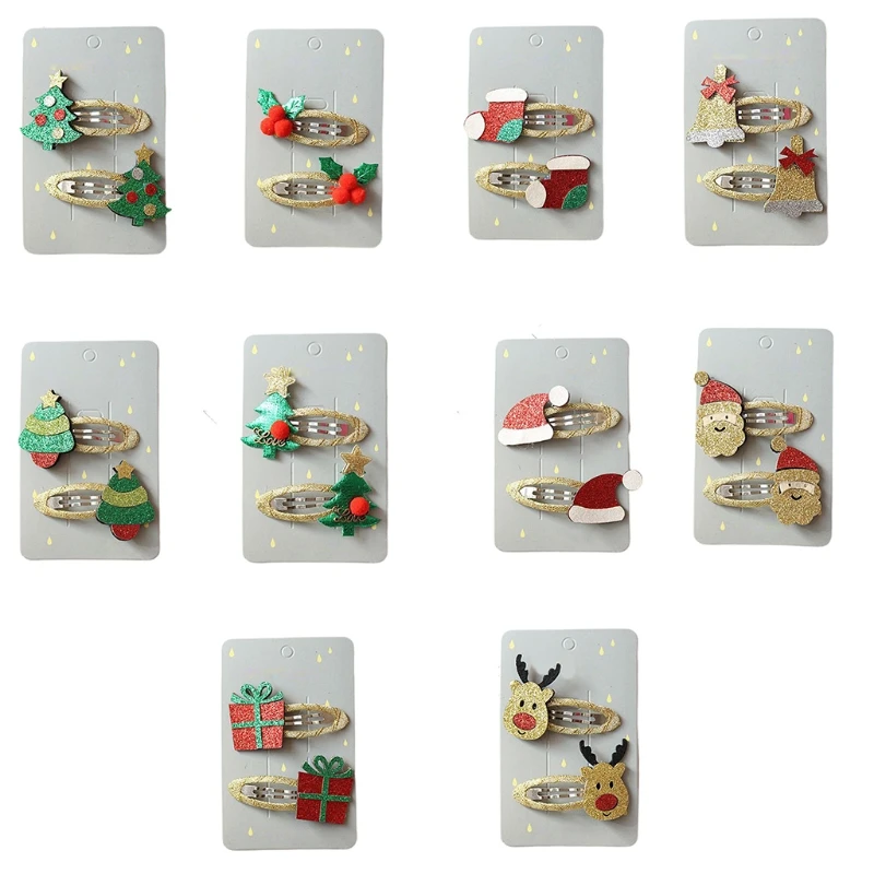 Xmas Hair Clips Christmas Gift Hair Clip Xmas Tree Hairgrips Ponytail Decor