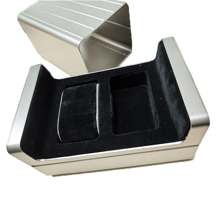 Customizable Laser logo Watch case Advanced Aluminum Exterior Shell 2 ,3 Slots Watch Storage Watch Box