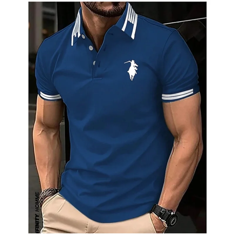 

Fashionable 3D Printed Men's Polo Shirt Business and Leisure Vacation Clothing Summer Quick Drying Breathable Golf Sports Shirt