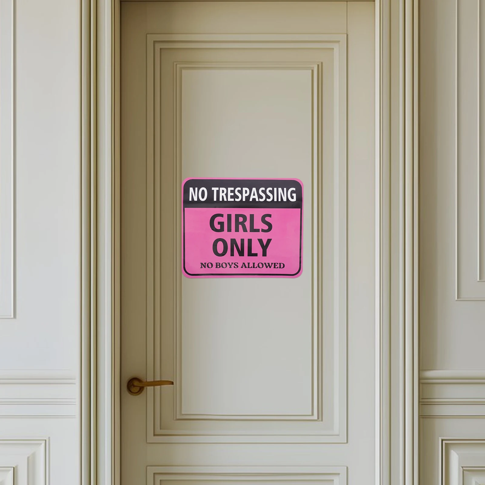 

Wall Warning Sign Sticker House Number Bikini Tin Baby Girls Decals for Bedroom