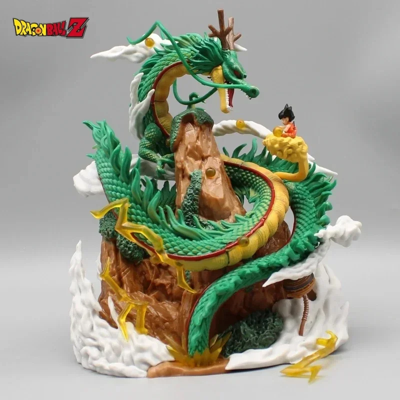 

Dragon Ball Z Shenron Anime Figure Goku And Mountain Shenron 20cm Action Figurine Pvc Statue Model Doll Collectible Gifts Toys