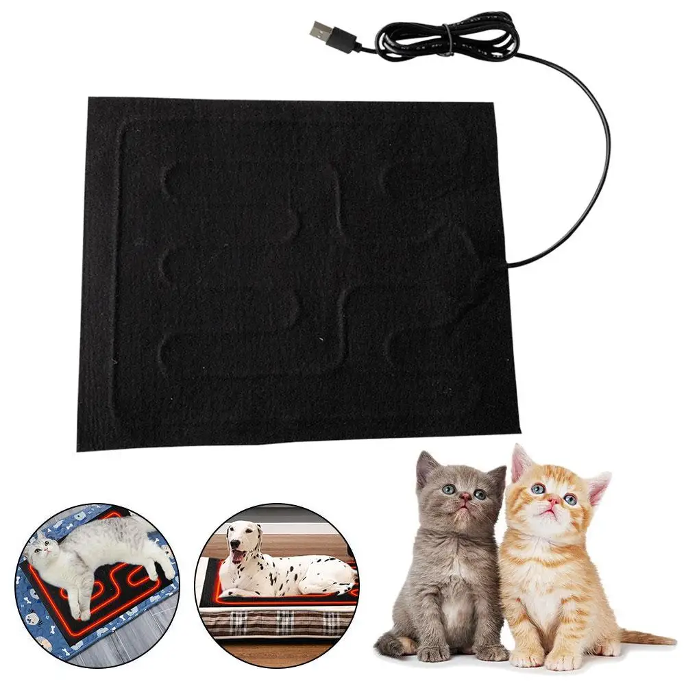 5V 2A USB Electric Heated Cushion Sheet Adjustable Waterproof Reptile Temperature Cushion Car Pet Seat Heating Mat For Winter