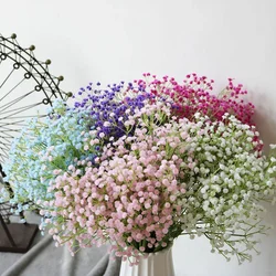 1 Bundle Artificial Fake Silk Gypsophila Flowers Wedding Bouquet Home Decoration Real Touch Decorative Garden Decor Flowers