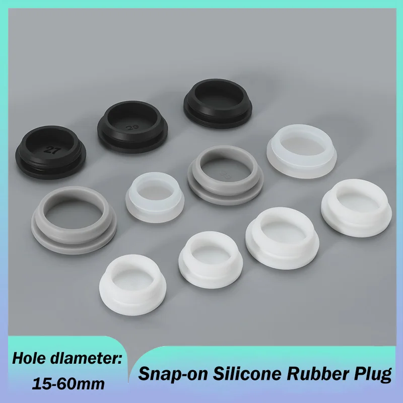 Snap-on Rubber Plugs to Cover Holes Sealing Protector End Cap Dustproof Stopper Rubber Seal Cap Heat -Resistant Silicone Plug