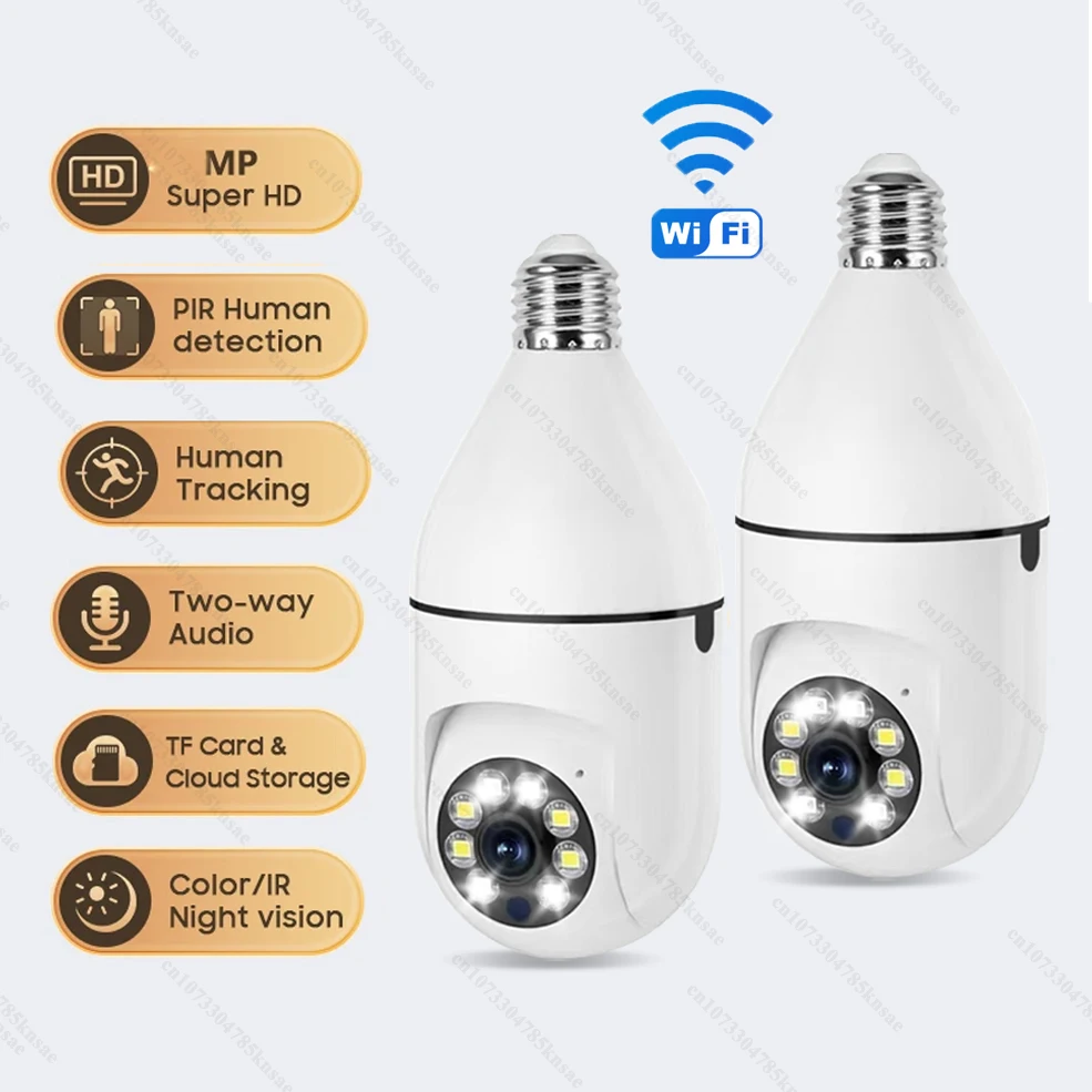 2/3/5MP E27 Bulb IP WiFi Camera Indoor Video Surveillance Camera Security protection baby Monitor Full Color Night Vision Cam