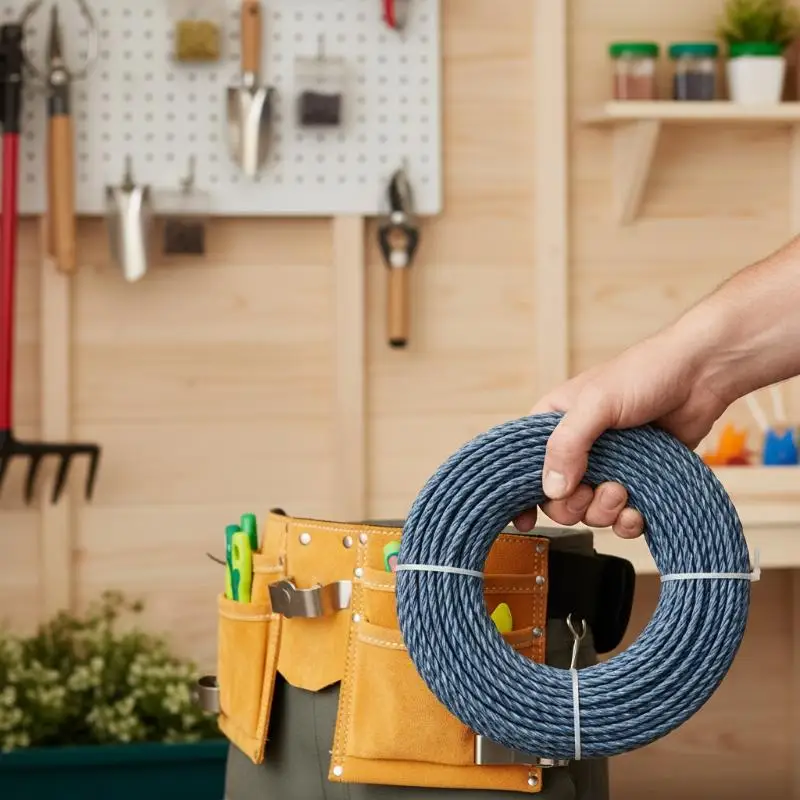 Hilo de nailon reforzado con núcleo para desbrozadora, 2.0-4.0mm, 15m, carrete universal para cortar malas hierbas en el hogar, jardín y patio