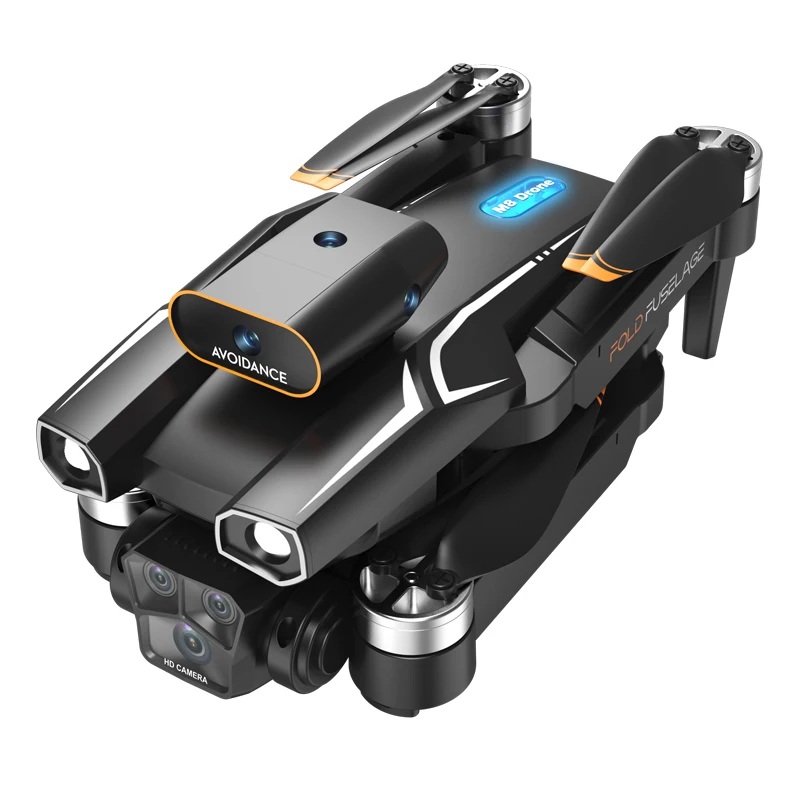 M8 New Drone Professinal HD Camera 360Roll Obstacle Avoidance Optical Flow Brushless Motor Foldable Mini RC Quadcopter Toys Gift