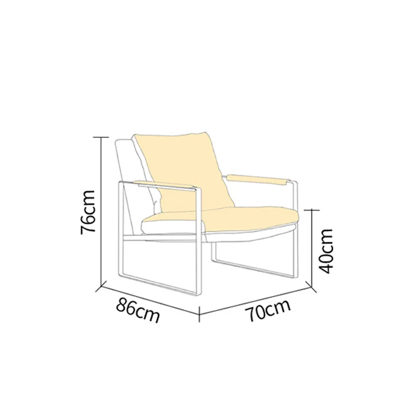 Light luxury leisure chair Nordic single, Italian single sofa