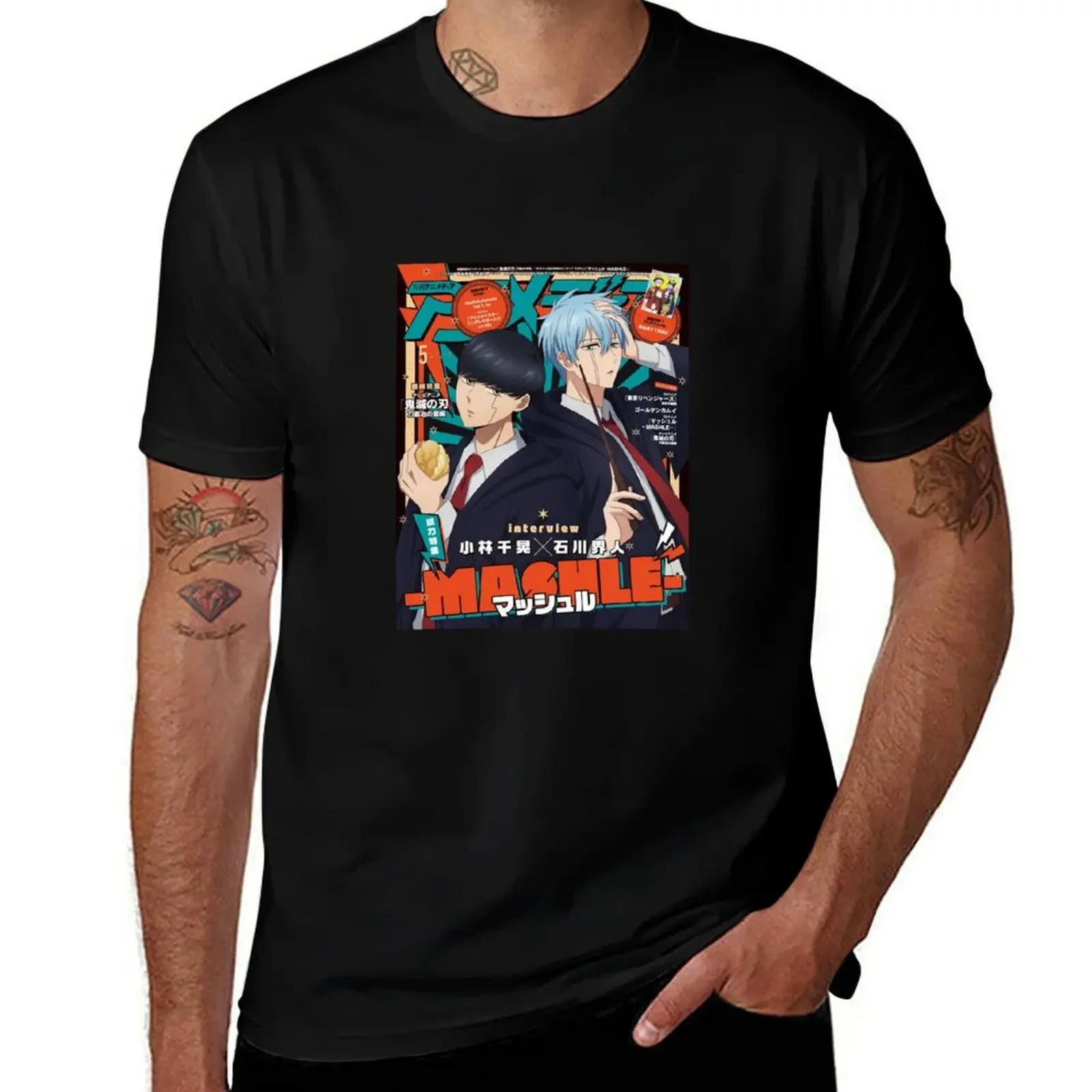 Mash Mashle Manga Series magic and muscles T-Shirt gifts for boyfriend shirts graphic slim fit t shirts for men