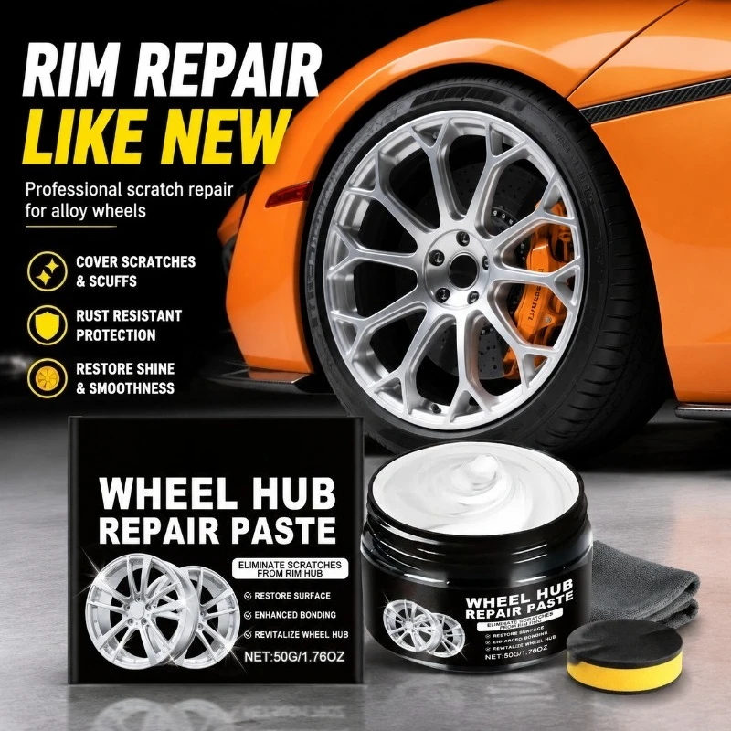 Car Wheel Scratch Care Paste Rim Repair Cream Cover Abrasion Rust Scrapes Refurbish Damaged Hub Surface Restoring Polish Agent