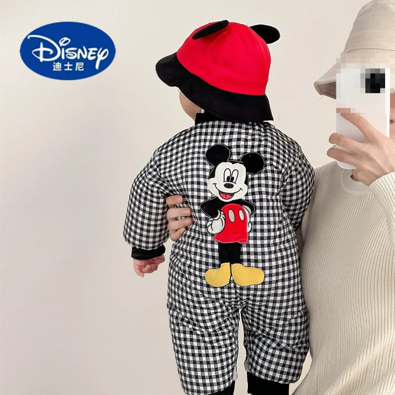 ديزني دونالد داك 2025 رومبير الشتاء |   بذلة أطفال مبطنة بالصوف للأولاد والبنات |   قطعة واحدة مريحة للاستخدام الخارجي 0-24 شهرًا