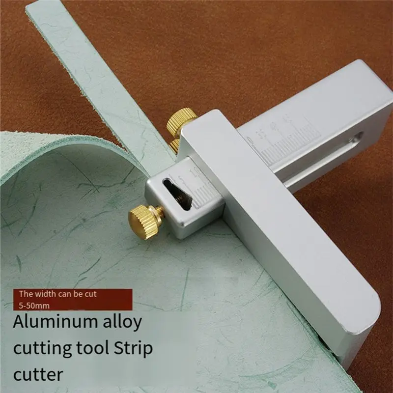 RALCA-Belt Cutter Aluminum Alloy Sandblasting Oxidation Adjustable Mini Handmade Vegetable Tanned Leather Cutting Tool